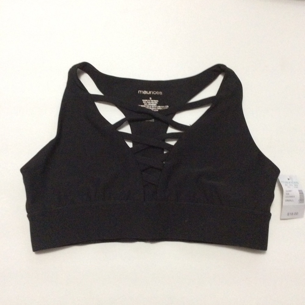 Maurices Black Strappy Bralette